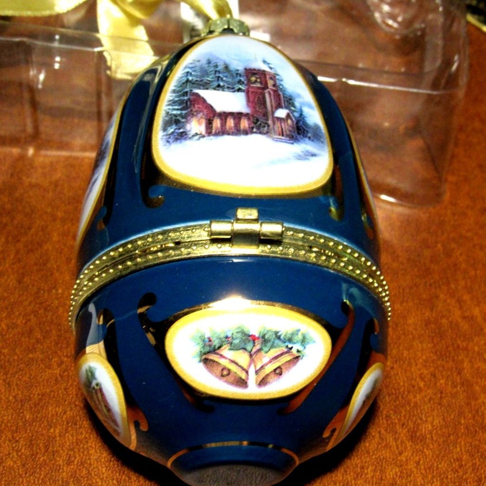 2016 Valerie Parr Hill Mr Christmas Musical Ornament Trinket Box New in Box - Picture 3 of 9